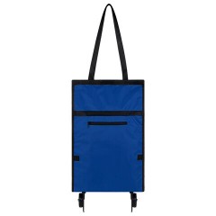 Сумка хозяйственная на колесах складная 50x32x15 см, 24 л, до 15 кг, Оксфорд 600D, синяя, ЛЮБАША, 701402 - фото 4