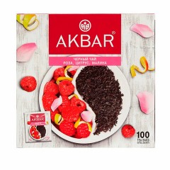 Чай АКБАР "Роза, цитрус, малина" черный, 100 пакетиков в конвертах по 1,5 г, 1050183 - фото 4