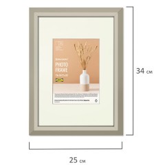 Рамка 21х30 см с паспарту 13х18 см, небьющаяся, аналог IKEA, багет 26 мм, МДФ, BRAUBERG "Zool", серая, 391377 Рамка 21х30 см с паспарту 13х18 см, небьющаяся, аналог IKEA, багет 26 мм, МДФ, BRAUBERG "Zool", серая, 391377 - фото 6