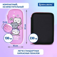 Пенал BRAUBERG, 1 отделение, 1 откидная планка, EVA, 22х10х5 см, "Cat tower", 272334 Пенал BRAUBERG, 1 отделение, 1 откидная планка, EVA, 22х10х5 см, "Cat tower", 272334 - фото 12