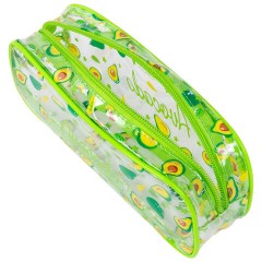 Пенал-косметичка BRAUBERG LUCENT на молнии, прозрачный, "Avocado", 21х5х9 см, 270054 Пенал-косметичка BRAUBERG LUCENT на молнии, прозрачный, "Avocado", 21х5х9 см, 270054 - фото 3