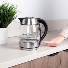 Чайник SCARLETT SC-EK27G13, 2 л, 2200 Вт, закрытый нагревательный элемент, стекло, стальной Чайник SCARLETT SC-EK27G13, 2 л, 2200 Вт, закрытый нагревательный элемент, стекло, стальной - фото 6