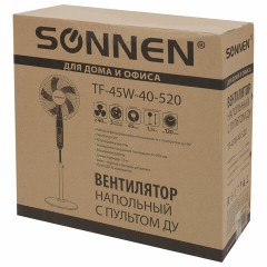Вентилятор напольный, 3 режима, пульт ДУ, SONNEN TF-45W-40-520, d=40 см, 45 Вт, белый, 454788, FS-40-520 Вентилятор напольный, 3 режима, пульт ДУ, SONNEN TF-45W-40-520, d=40 см, 45 Вт, белый, 454788, FS-40-520 - фото 13