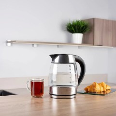 Чайник SCARLETT SC-EK27G13, 2 л, 2200 Вт, закрытый нагревательный элемент, стекло, стальной Чайник SCARLETT SC-EK27G13, 2 л, 2200 Вт, закрытый нагревательный элемент, стекло, стальной - фото 8