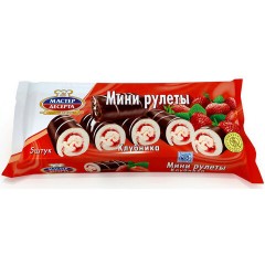 Мини-рулеты МАСТЕР ДЕСЕРТА глазированные с клубничной начинкой, 175 г, 8114 Мини-рулеты МАСТЕР ДЕСЕРТА глазированные с клубничной начинкой, 175 г, 8114 - фото 2