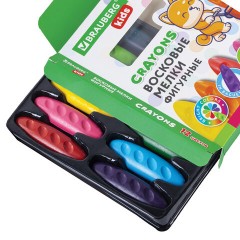 Восковые мелки фигурные BRAUBERG KIDS "Батоны", 12 цветов, 273093 - фото 2