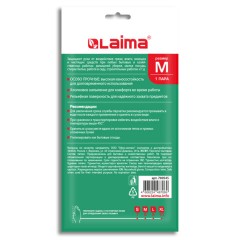 Перчатки МНОГОРАЗОВЫЕ латексные LAIMA, С АРОМАТОМ АЛОЭ, зеленые, хлопчатобумажное напыление, размер M (средний), вес 50 г, 700545 - фото 7