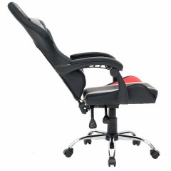 Кресло компьютерное CROMEX (КРОМЕКС) "Quantum GM-155 RGB", подсветка, две подушки, экокожа, черное/красное/серое, 532955 - фото 9