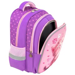 Рюкзак SNOOBAG (СНУБЭГ) MIND с пеналом в комплекте, 2 отделения, "Озорной котик", 40х28х18 см, 274443 - фото 6