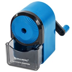 Точилка механическая BRAUBERG ULTRA для чернографитных и цветных карандашей, крепление к столу, цвет корпуса голубой с черным, 271342 Точилка механическая BRAUBERG ULTRA для чернографитных и цветных карандашей, крепление к столу, цвет корпуса голубой с черным, 271342 - фото 5