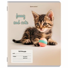 Тетрадь 12 л. BRAUBERG косая линия, обложка картон, CATS AND DOGS, 107288 Тетрадь 12 л. BRAUBERG косая линия, обложка картон, CATS AND DOGS, 107288 - фото 4