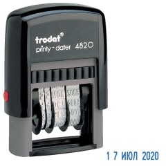 Датер-мини месяц буквами, оттиск 22х4 мм, синий, TRODAT 4820, корпус черный, 73930 Датер-мини месяц буквами, оттиск 22х4 мм, синий, TRODAT 4820, корпус черный, 73930 - фото 2
