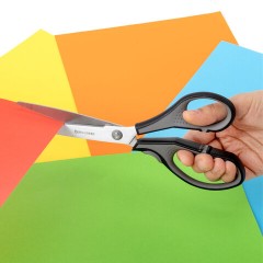 Ножницы BRAUBERG "EXTRA", 210 мм, серо-черные, 2-х сторонняя заточка, эргономичные ручки, 237296 - фото 10