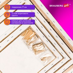 Холсты на подрамнике BRAUBERG ART DEBUT, НАБОР 4 шт., грунтованные, 100% хлопок, мелкое зерно, 191028 Холсты на подрамнике BRAUBERG ART DEBUT, НАБОР 4 шт., грунтованные, 100% хлопок, мелкое зерно, 191028 - фото 8