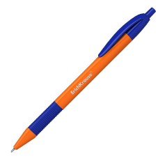 Ручка шариковая масляная автоматическая с грипом ERICH KRAUSE "U-209 Orange", СИНЯЯ, узел 1,0 мм, линия письма 0,3 мм, 47593 - фото 7