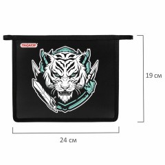 Папка для тетрадей ПИФАГОР А5, 1 отделение, пластик, на молнии, White tiger, 272195 Папка для тетрадей ПИФАГОР А5, 1 отделение, пластик, на молнии, White tiger, 272195 - фото 5