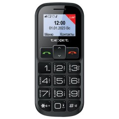 Телефон мобильный TEXET TM-B322, 2 SIM, 1,44", microSD, FM, MP3, фонарик, SOS, черный, 00-00003036