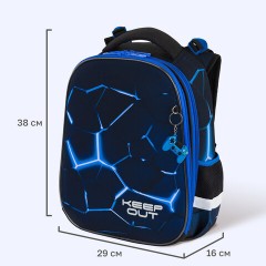 Ранец BRAUBERG PREMIUM, 2 отделения, с брелоком, "Кибер-лава", СВЕТЯЩИЙСЯ, 38х29х16 см, 272015 - фото 10