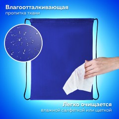 Мешок для обуви ПИФАГОР, 1 отделение, 40х32 см, синий, 271617 Мешок для обуви ПИФАГОР, 1 отделение, 40х32 см, синий, 271617 - фото 8
