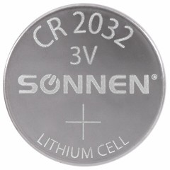 Батарейки литиевые SONNEN Lithium CR2032 "таблетки, дисковые, кнопочные" КОМПЛЕКТ 5 шт., блистер, 455504 - фото 2