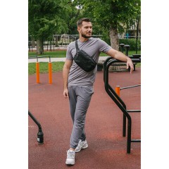 Сумка на пояс HEIKKI RIO (ХЕЙКИ) регулируемый ремень, черная, 28х16х9 см, 273886 - фото 10