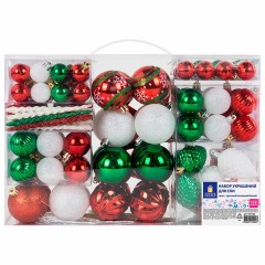 Шары ёлочные НАБОР 132 предмета "Red&Green", красный/зеленый/белый, пластик, ЗОЛОТАЯ СКАЗКА, 592180 Шары ёлочные НАБОР 132 предмета "Red&Green", красный/зеленый/белый, пластик, ЗОЛОТАЯ СКАЗКА, 592180 - фото 25