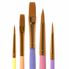 Кисти СИНТЕТИКА набор 5 шт. (круглые № 1, 2, 5, плоские № 5, 8), блистер, BRAUBERG KIDS, 201075 Кисти СИНТЕТИКА набор 5 шт. (круглые № 1, 2, 5, плоские № 5, 8), блистер, BRAUBERG KIDS, 201075 - фото 3