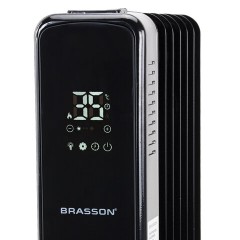 Обогреватель масляный BRASSON (БРАССОН) BOR-7 TOUCH, 7 секций, 1500 Вт, 3 режима, сенсор, пульт ДУ, черный, 457777 - фото 7