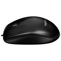 Мышь проводная LOGITECH M100, USB, 2 кнопки + 1 колесо-кнопка, оптическая, черно-серая - фото 4