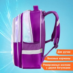 Рюкзак SNOOBAG (СНУБЭГ) FLOSSY, 2 отделения, 3 кармана, "Мечтатель", объемный дизайн, 40х28х18 см, 274441 - фото 15