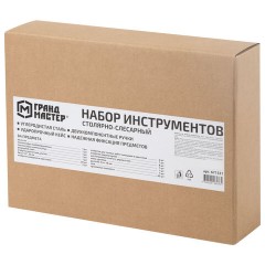 Набор инструментов столярно-слесарный, 84 предмета, пластиковый кейс, ГРАНДМАСТЕР, 671331 - фото 2
