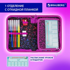 Пенал BRAUBERG с наполнением, 1 отделение, 1 откидная планка, 24 предмета, 21х14 см, "Leopard", 272350 Пенал BRAUBERG с наполнением, 1 отделение, 1 откидная планка, 24 предмета, 21х14 см, "Leopard", 272350 - фото 12