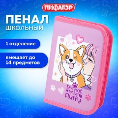 Пенал ПИФАГОР, 1 отделение, полиэстер, 19х13 см, "Fluffy akita", 272284 Пенал ПИФАГОР, 1 отделение, полиэстер, 19х13 см, "Fluffy akita", 272284 - фото 8