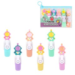 Набор текстовыделителей с топперами 6 ЦВЕТОВ ПАСТЕЛЬ, "КОСМО", линия 1-4 мм, FUNSTER (ФАНСТЕР), 152654