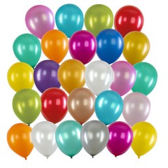 Шары воздушные 30 см, 100 штук, "МЕТАЛЛИК", ассорти, BRAUBERG KIDS, 591878 - фото 3