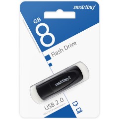 Флеш-диск 8 GB SMARTBUY Scout USB 2.0, черный, SB008GB2SCK - фото 4