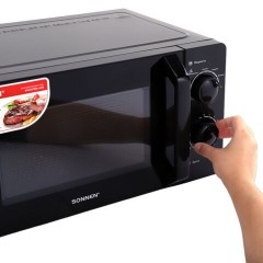 Микроволновая печь SONNEN MW2070BL-6MB, 20 л, 700 Вт, таймер, механическое управление, ручка, черная, 454983 - фото 6