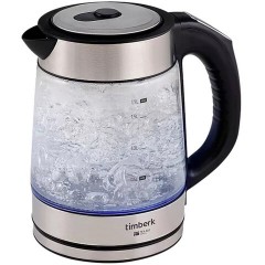Чайник TIMBERK T-EK27G03, 1,7 л, 2200 Вт, закрытый нагревательный элемент, ТЕРМОРЕГУЛЯТОР, стекло, стальной Чайник TIMBERK T-EK27G03, 1,7 л, 2200 Вт, закрытый нагревательный элемент, ТЕРМОРЕГУЛЯТОР, стекло, стальной - фото 2