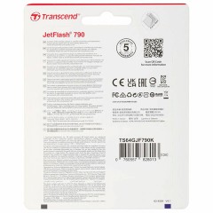 Флеш-диск 64 GB TRANSCEND JetFlash 790, USB 3.1, черный, TS64GJF790K Флеш-диск 64 GB TRANSCEND JetFlash 790, USB 3.1, черный, TS64GJF790K - фото 7