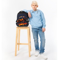 Ранец BRAUBERG QUADRO, 3 отделения, с брелком, Fire spider, 37х28х18 см, 273106 - фото 9
