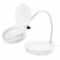 Лупа настольная с LED-ПОДСВЕТКОЙ, диаметр 110 мм, увеличение 3, корпус белый, BRAUBERG, 455930 - фото 3