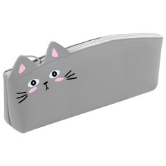 Пенал ЮНЛАНДИЯ ЮНИОР, 1 отделение, искусственная кожа, "Gray kitty", 20х9х7 см, 273819 - фото 6
