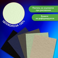 Альбом для пастели БОЛЬШОЙ А3, 20 листов, 5 цветов, 180 г/м2, склейка, BRAUBERG ART CLASSIC, 116344 - фото 6