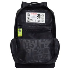 Рюкзак GRIZZLY, карман-антивор, "TOTAL BLACK", 42х28х12 см, RQL-513-2/3 Рюкзак GRIZZLY, карман-антивор, "TOTAL BLACK", 42х28х12 см, RQL-513-2/3 - фото 5