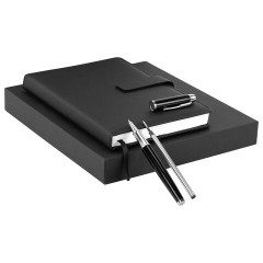 Ежедневник в подарочном наборе 5 в 1, А5, 145x212 мм, BRAUBERG "President", под кожу, 160 листов, черный, 116850 - фото 4