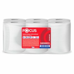 Полотенца бумажные рулонные 150 м FOCUS (H1) Extra Quick, втулка 38 мм, 2-слойные, белые, КОМПЛЕКТ 6 рулонов, 5050023 Полотенца бумажные рулонные 150 м FOCUS (H1) Extra Quick, втулка 38 мм, 2-слойные, белые, КОМПЛЕКТ 6 рулонов, 5050023 - фото 2