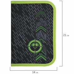 Пенал BRAUBERG, 1 отделение, 2 откидные планки, полиэстер, 21х14 см, "Gunsight", 271517 Пенал BRAUBERG, 1 отделение, 2 откидные планки, полиэстер, 21х14 см, "Gunsight", 271517 - фото 7