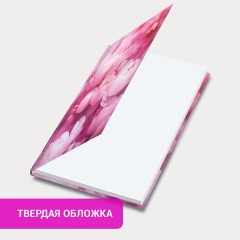 Ежедневник недатированный с резинкой А5 145х203 мм, BRAUBERG, твердый, 128 л., "Peony", 116290 - фото 9