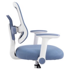 Кресло детское с подставкой для ног BRABIX KIDS "MG-215", сетка/ткань TW, голубое, 533312 - фото 13
