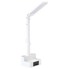 Настольная лампа / светильник беспроводная SONNEN PT-201, органайзер, USB, LED, 5 Вт, 3 режима, белый, 238781 - фото 6